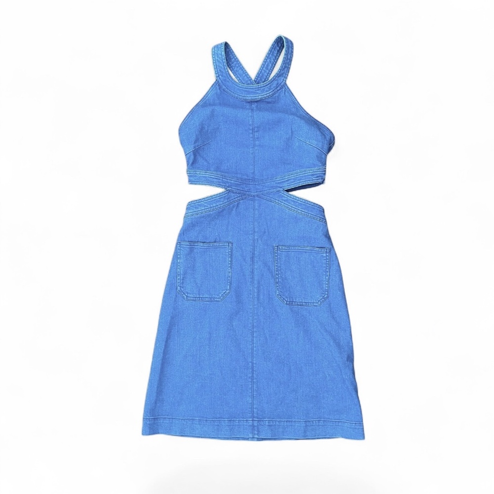 Stella McCartney Stretch Denim Dress with Cutouts